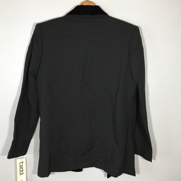 Vintage NWT Velvet Lapel Blazer w/ Attached Vest - Picture 6 of 7